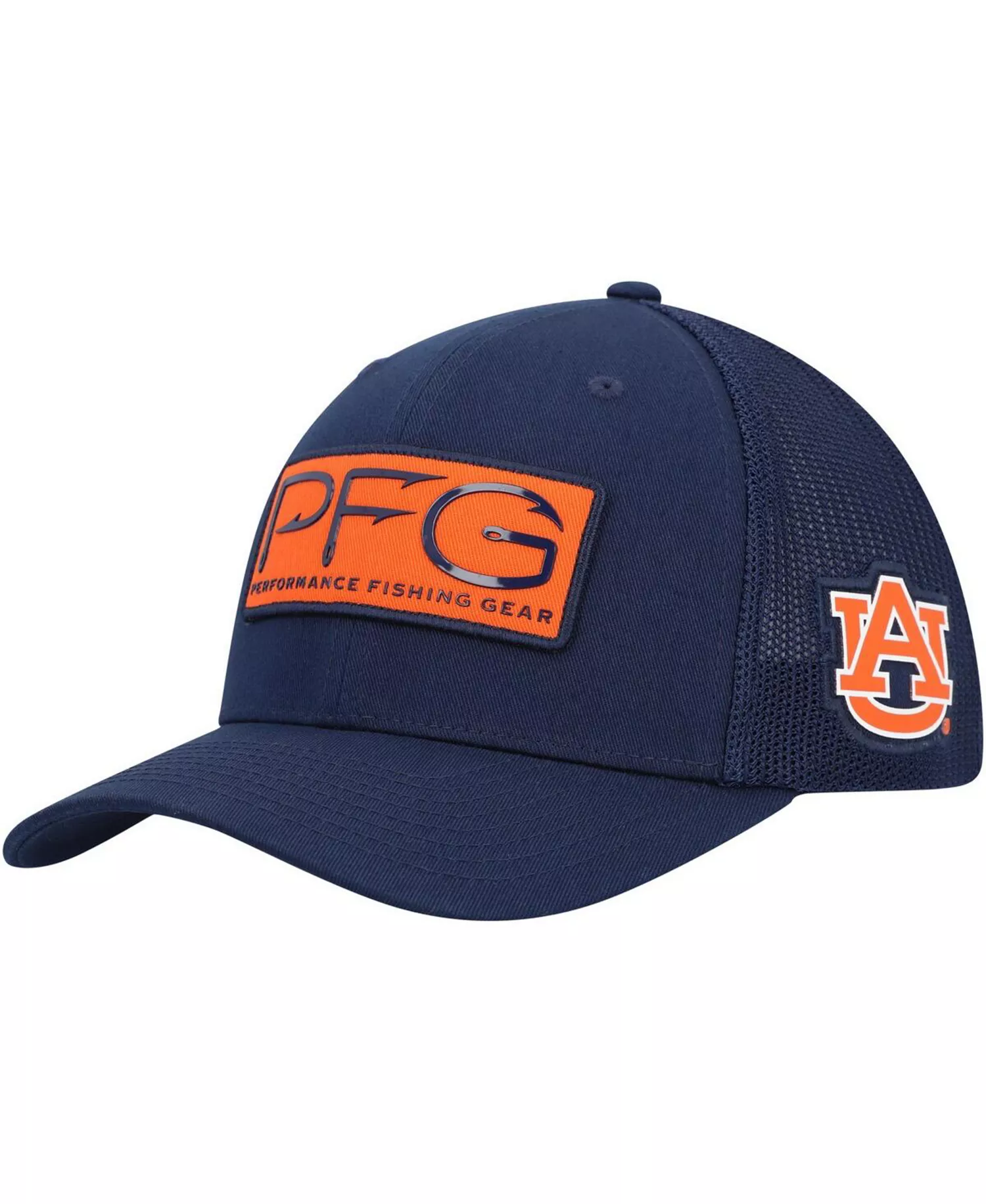 mni-3ea6f340ebc1c6a6302e9d006bc61e52 Men's Navy Auburn Tigers PFG Hooks Flex Hat