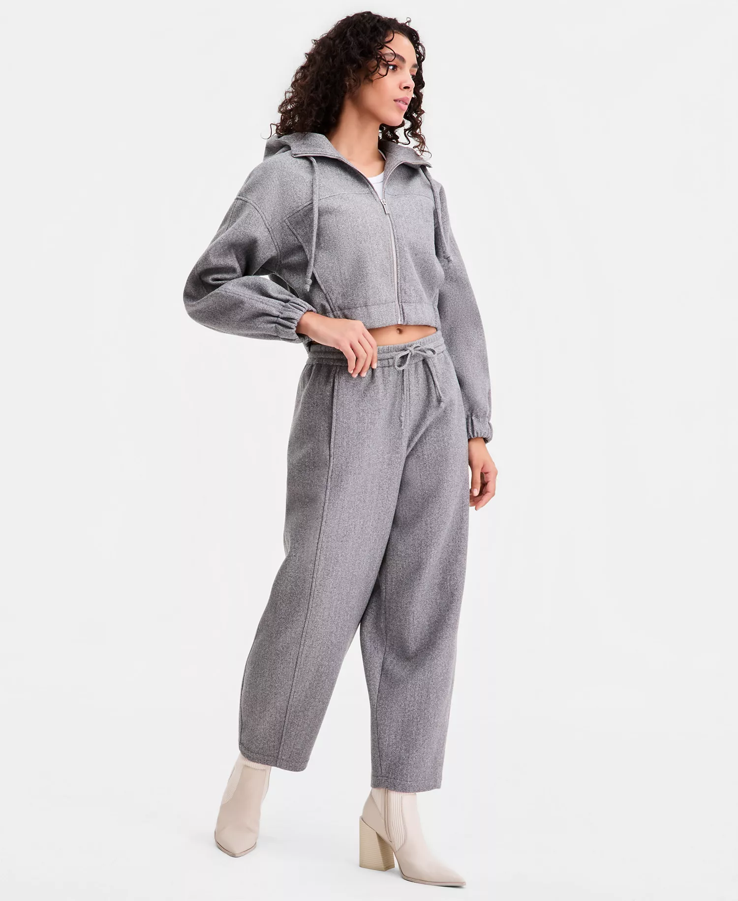 mni-3f2bb701ba226ba50759b35ef6f7e1a4 Women's Felt Barrel-Leg Drawstring Pants, Macy's Exclusive