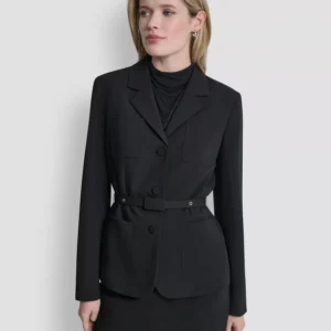 Women's Tailored Belted Blazer