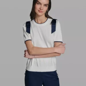 Women's Short-Sleeve Crewneck Sweater