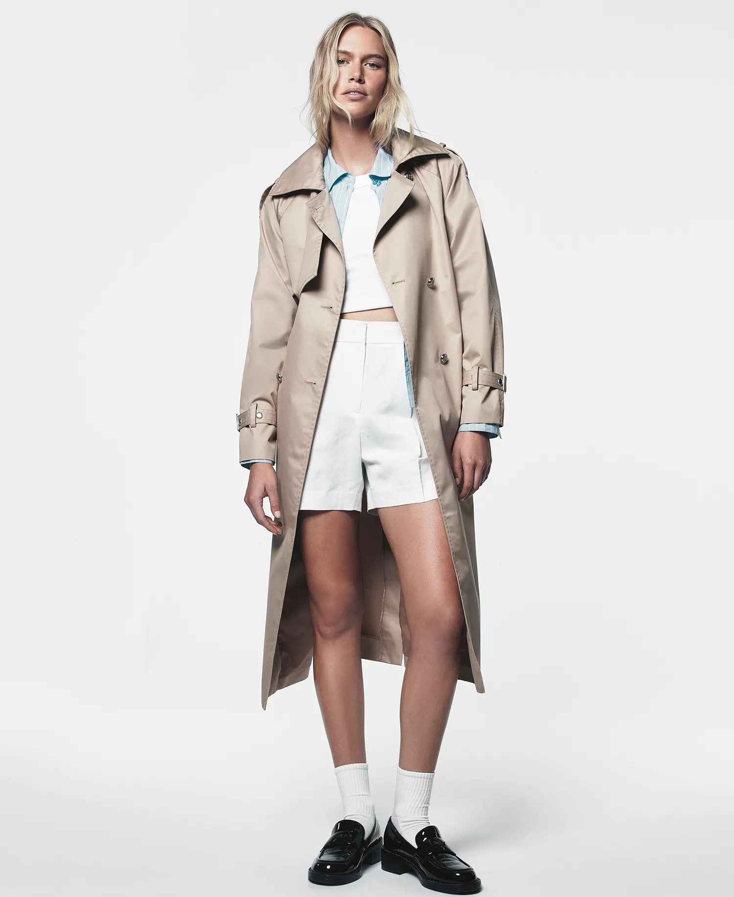 mni-427f3eadb5b2161147611c6aa970676c Women’s Long Double-Breasted Belted Trench Coat