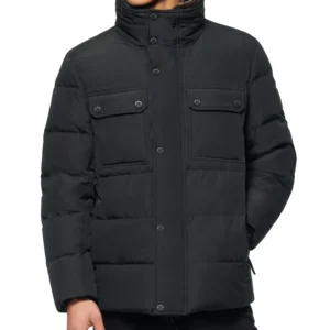Men's Godwin Quilted Trucker Jacket with Removable Faux-Fur Trim