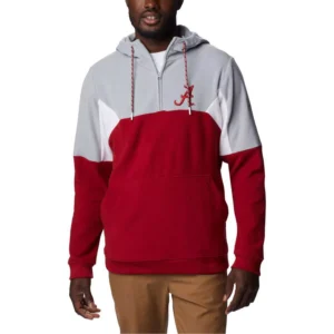 Men's Crimson Alabama Crimson Tide Lodge Quarter-Zip Hoodie