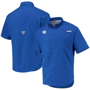 Men's Royal Kentucky Wildcats Tamiami Omni-Shade Button-Down Shirt