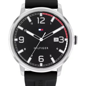 Men's Black Silicone Strap Watch 46mm, Created for Macy's