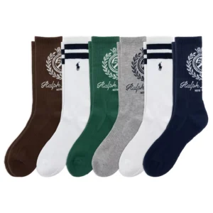 Men's Ralph Lauren Crest Crew Socks, 6-Pack