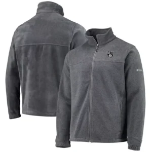 Men's Brooklyn Nets Heathered Charcoal Flanker Full-Zip Jacket