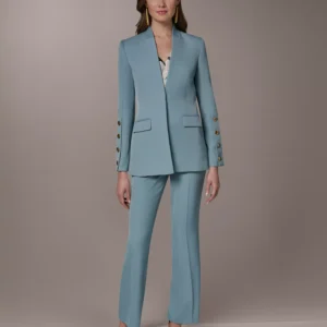 Petite Collarless Blazer
