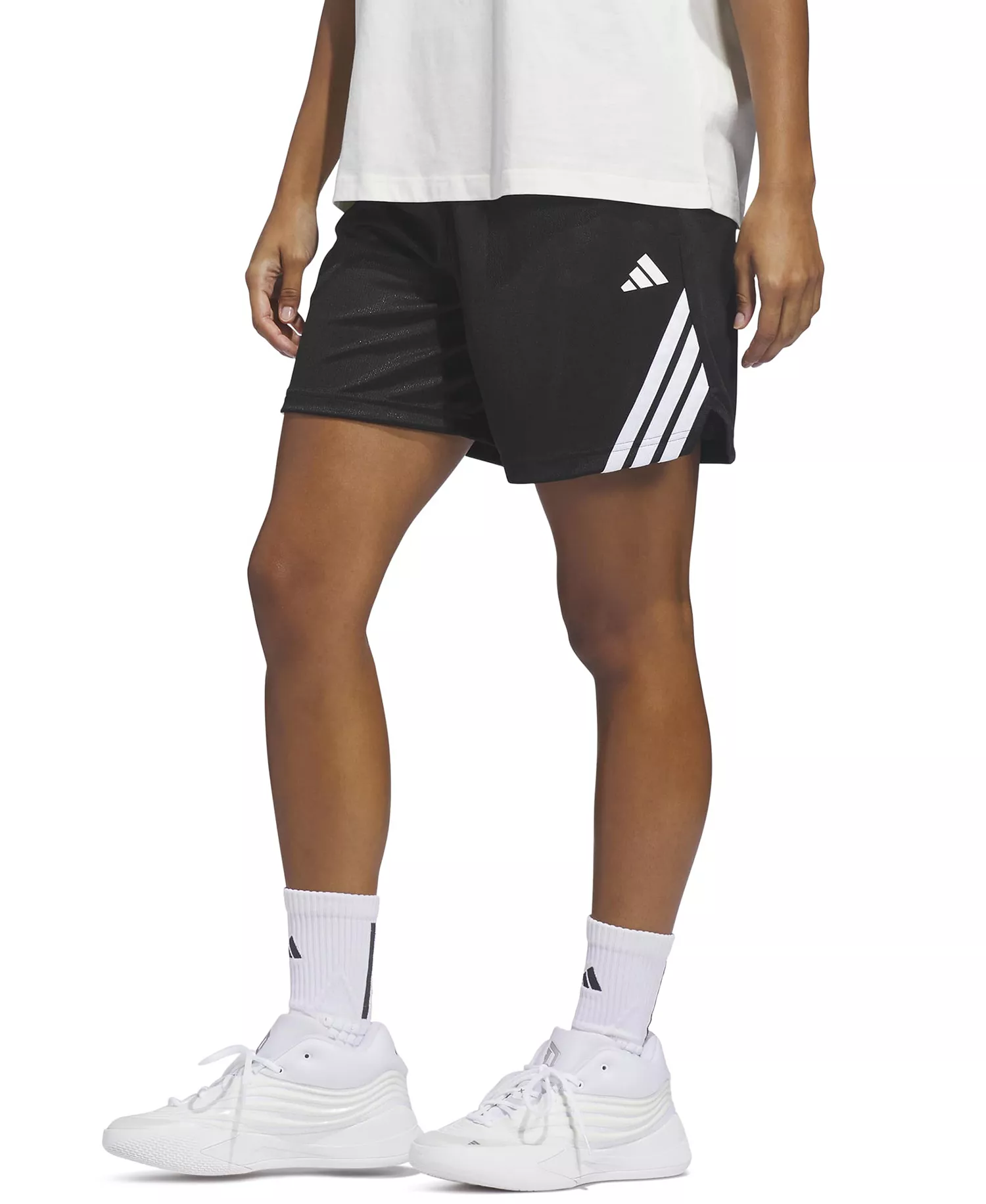 mni-499eebb8896decccbc0c0cbb9b14e499 Women's 3-Stripe Basketball Shorts — изображение 3