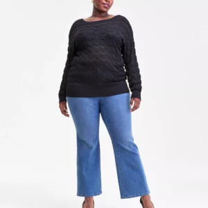 Plus Size Chevron Stitch Sweater, Macy's Exclusive