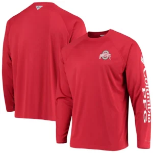 Men's PFG Ohio State Buckeyes Terminal Tackle Omni-Shade Long Sleeve T-Shirt