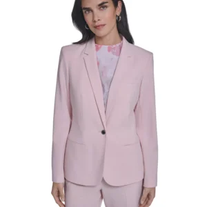 Petite One-Button Blazer and Modern Straight Leg Pants