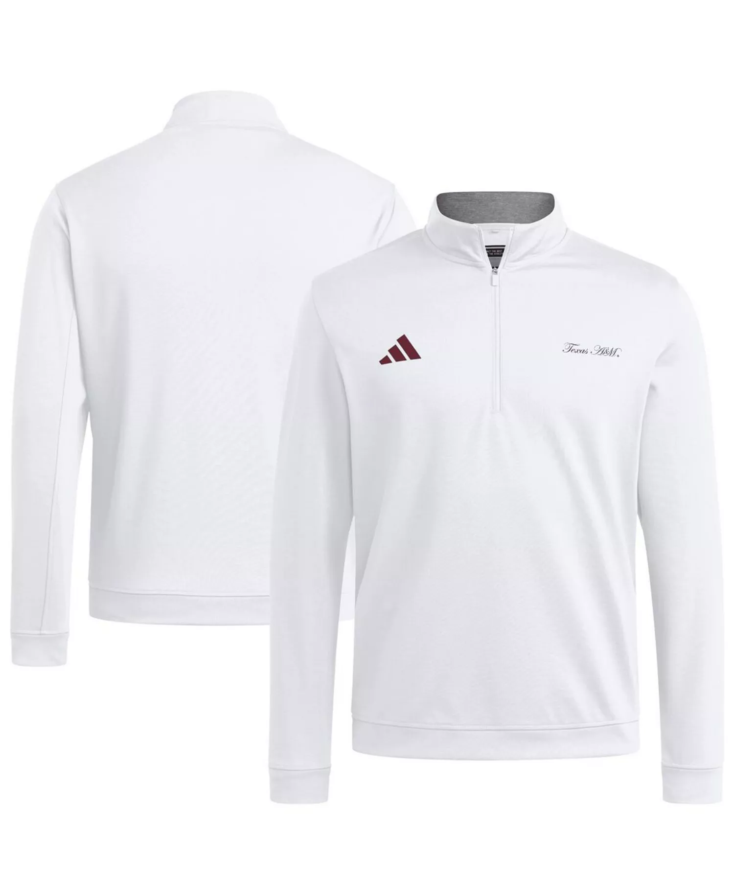 mni-4b378b9e4d2f9f8c742d3e6e278aa5e6 Men's White Texas A&M Aggies Elevated Quarter-Zip Jacket