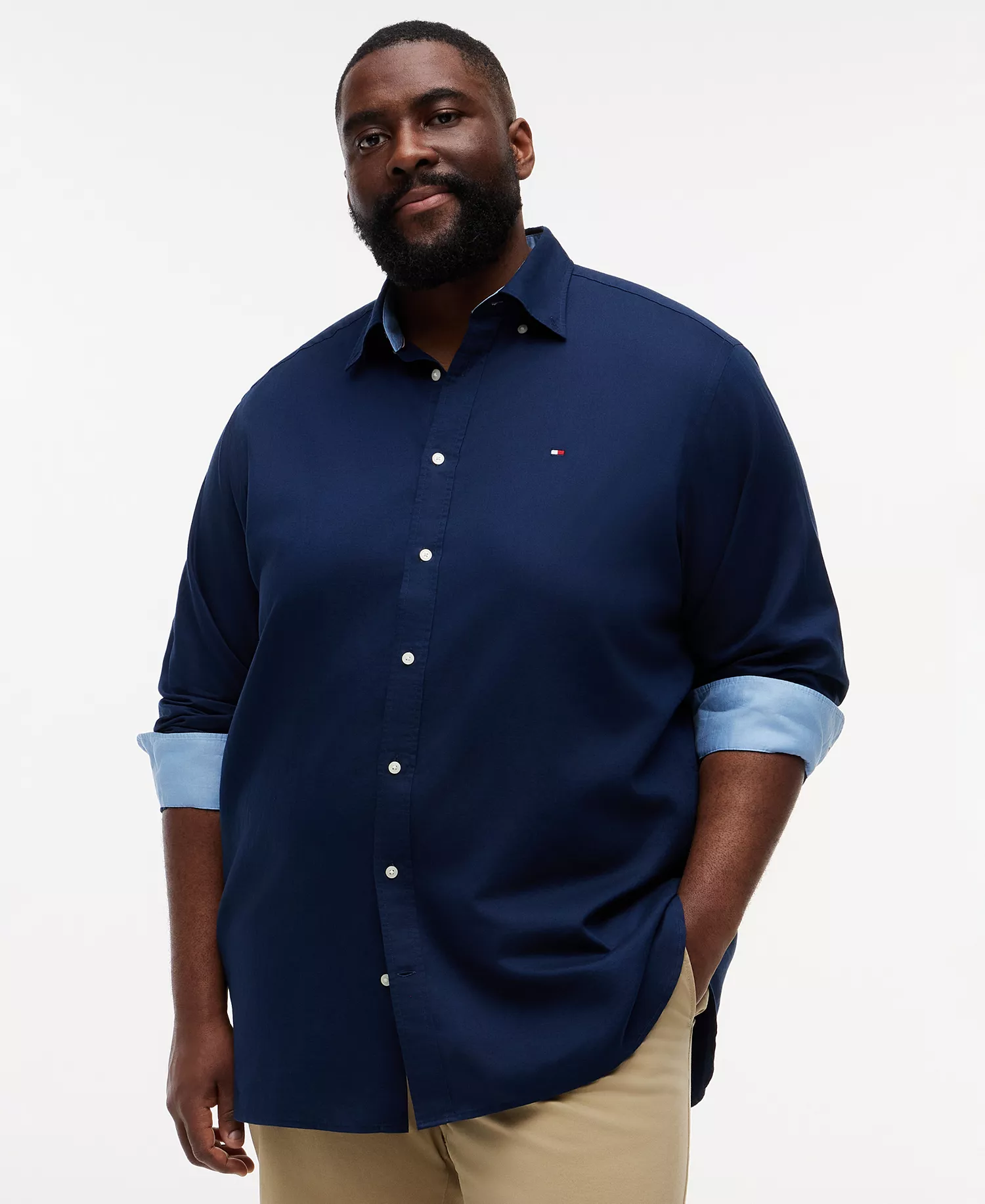 mni-4b59b3d1b0e5c3c739fa415bfe82b8d1 Men's Big & Tall 100% Linen Button-Down Shirt — изображение 4