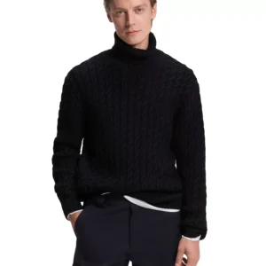 BECKHAM x BOSS Men's Wool Cashmere Cable-Knit Sweater