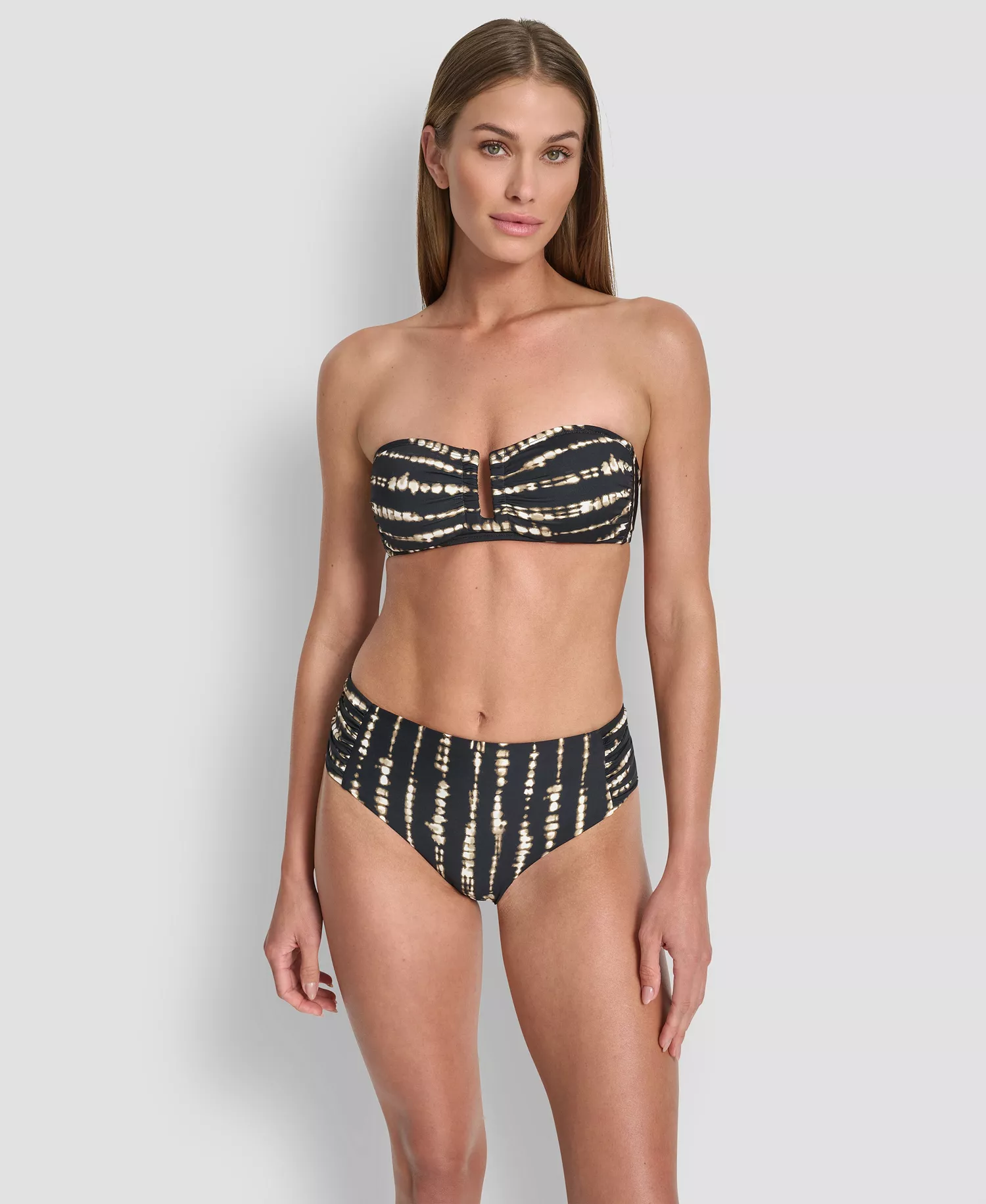 mni-4cd7627973c88110b2c7aa2d3aa8bebc Women's Shirred U-Wire Bandeau Bikini Top — изображение 3
