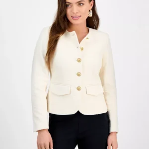 Petite Parisian Tweed Jacket, Exclusively at Macy's
