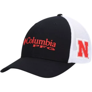 Men's Black Nebraska Huskers PFG Logo Snapback Hat