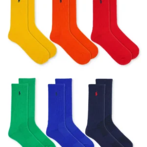 Men's 6-Pk. Performance Colorful Crew Socks
