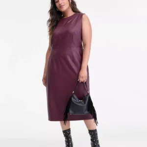 Plus Size Mixed-Media Dress, Macy's Exclusive