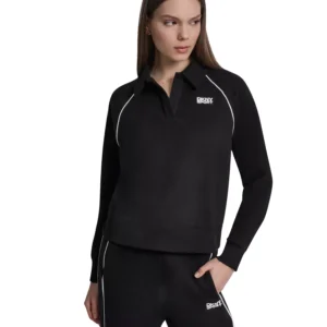 Women's HD Logo Piped Polo Sweatshirt