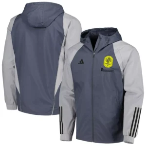 Men's Charcoal Nashville SC All-Weather Raglan Hoodie Full-Zip Jacket
