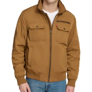 Men's Twill Stand-Collar Jacket