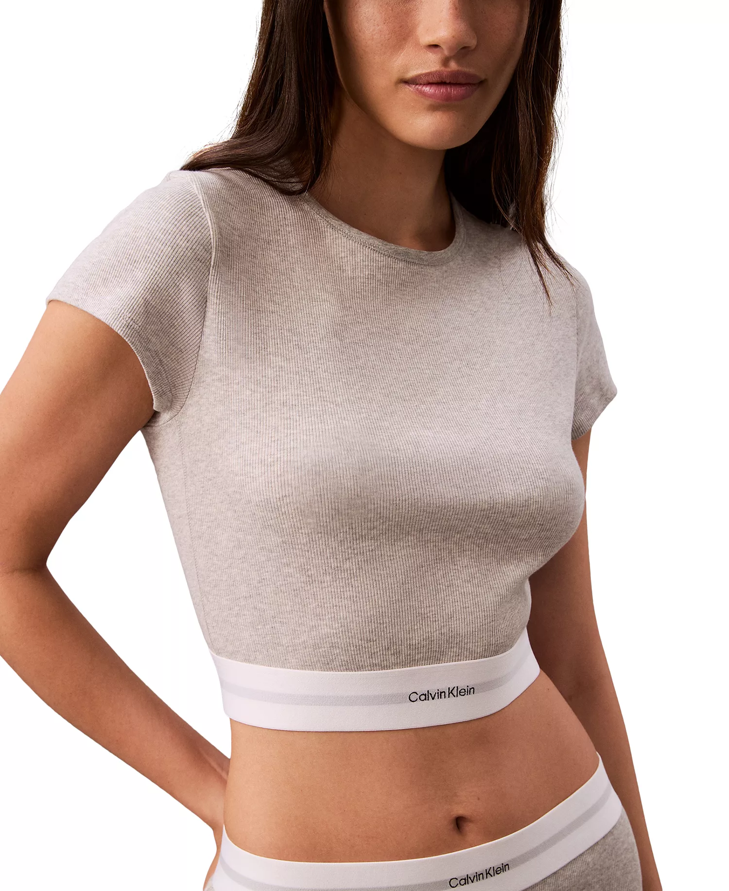 mni-515dd7770e6b370eaf6e46a42134caef Women's Ribbed Cropped Tee QS7349