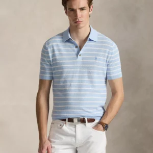 Men's Short-Sleeve Polo Collar Sweater