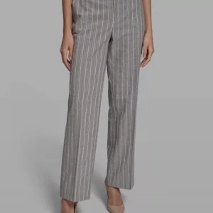 Women's Multi-Stripe Mid-Rise Straight Pants