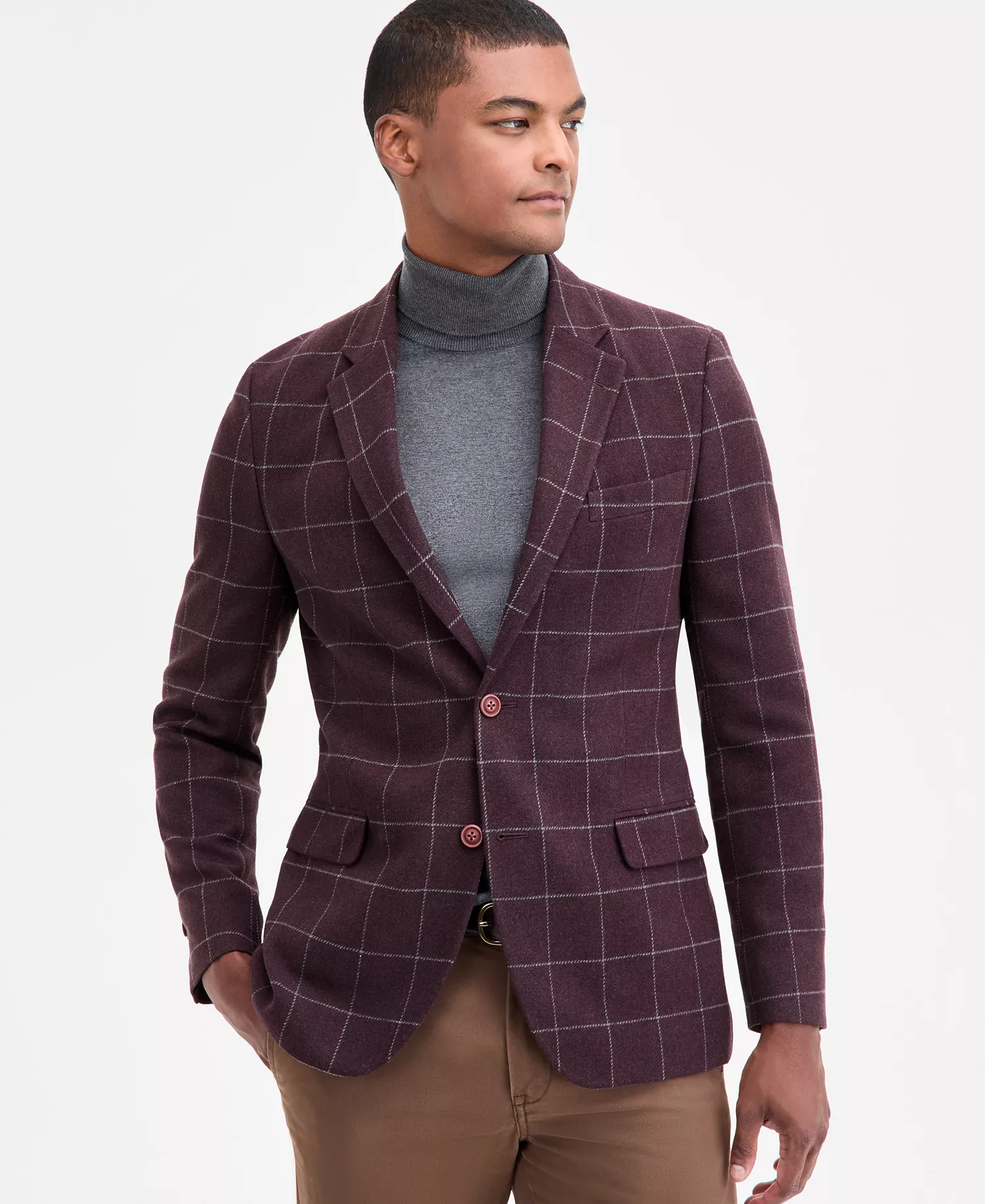 mni-531194269ef37117821a8a210d80e201 Men's Modern-Fit Tweed Patterned Sport Coat