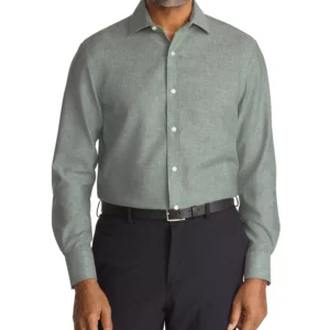Mens Regular Fit Linen Dress Shirt