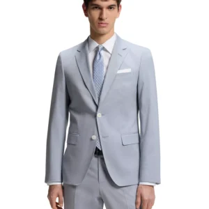 BOSS by Men's Patterned Chiffon Slim-Fit Jacket