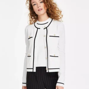 Women's Four-Pocket Crewneck Cardigan