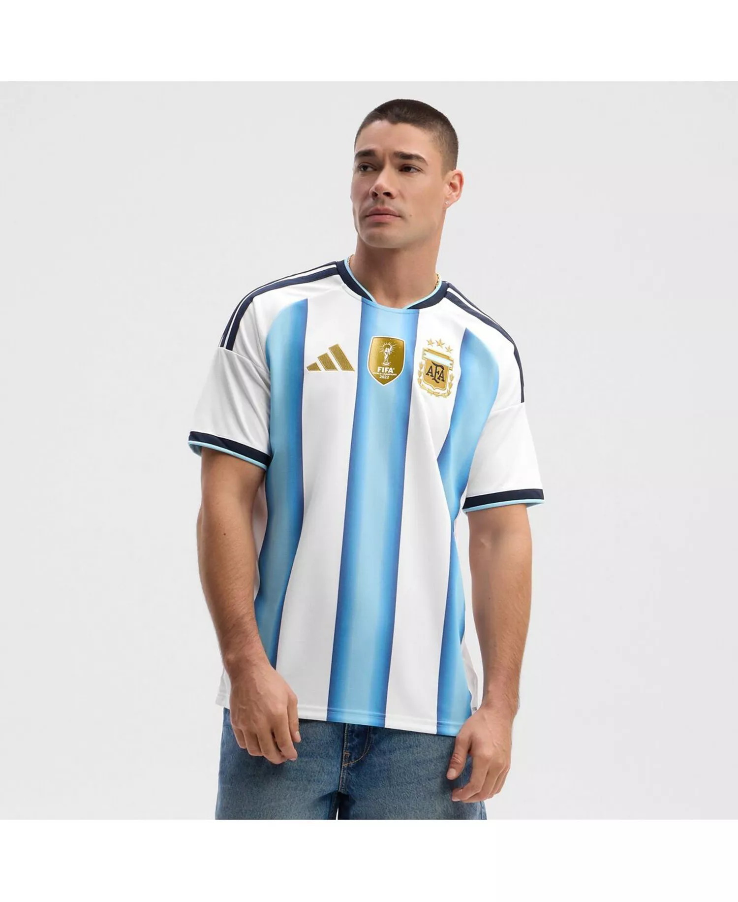 mni-5544f66fd8137f44223395a5b2eb66f5 Men's White Argentina National Team FIFA x World Cup 2026 Home Replica Jersey