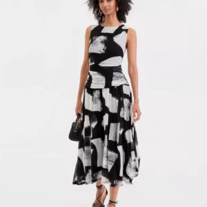 Women's Sleeveless Printed Mesh Dress, Macy's Exclusive