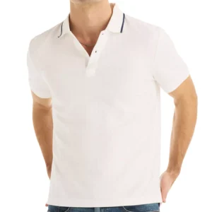 Men's Herringbone Short-Sleeve Polo Shirt