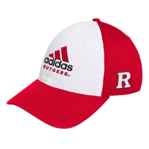 Men's White/Scarlet Rutgers Scarlet Knights Slouch Adjustable Hat