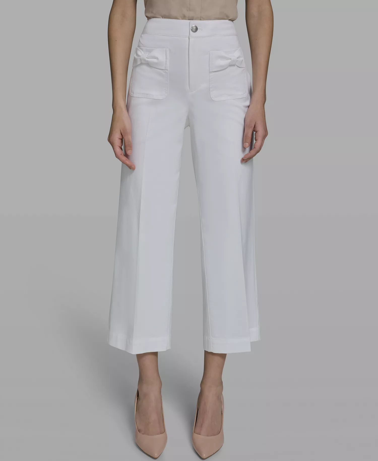 mni-589b3882e6a05a8d33729be9ba2fe73f Women's Mid-Rise Straight Bow Pocket Pants — изображение 4