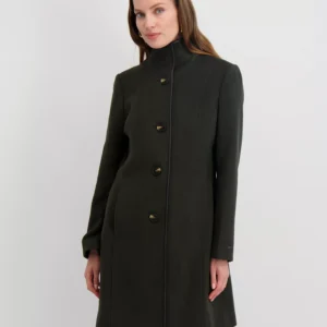 Women's Stand-Collar Button-Front Coat