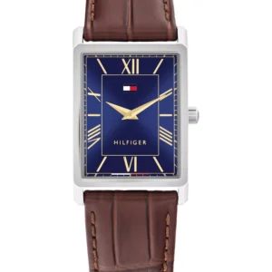 Men's Quartz Brown Leather Watch, 25.5 mm