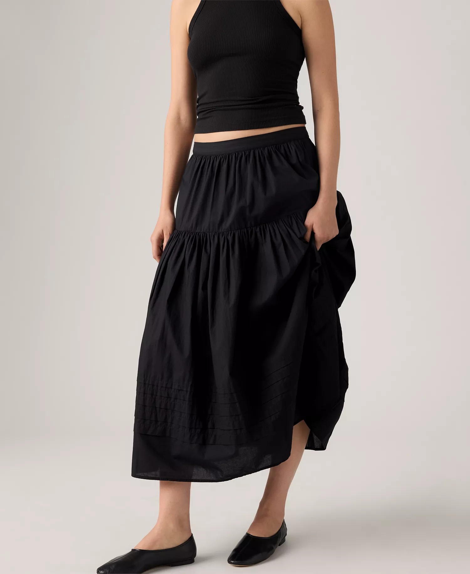 mni-5c68c26356c597b5d8564d5b79acf528 Women's Becca Tiered A-Line Skirt