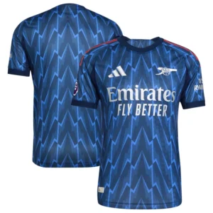 Men's Blue Arsenal 2025/26 Away Authentic Jersey with Patch