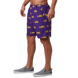 Men's Purple LSU Tigers Back cast III Printed Shorts