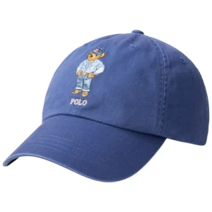 Men's Ventilating Embroidered Polo Bear Twill Ball Cap