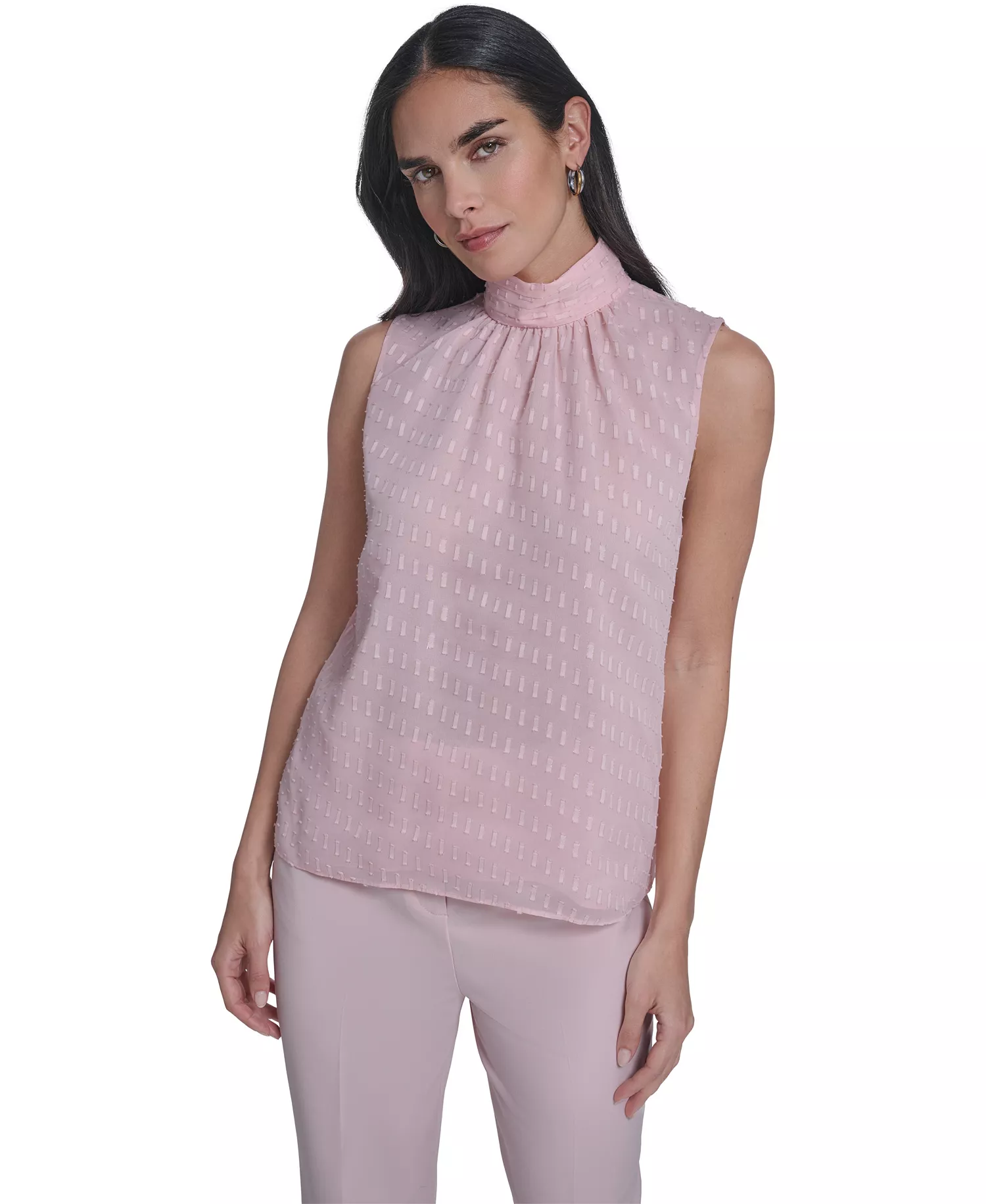 mni-5e9b914d4206db0ee5dbe02ceaa98a0d Women's Novelty Mock Neck Sleeveless Top