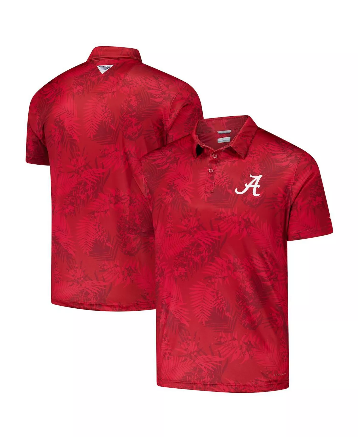 mni-5ea989ca9b7c7c968c6e49d0376ba268 Men's Crimson Alabama Crimson Tide PFG Super Terminal Tackle Omni-Shade Bangalow's Polo Shirt