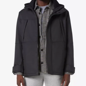 Men's Tompkins Micro-Houndstooth Fleece-Lined Soft Shell Hooded Parka