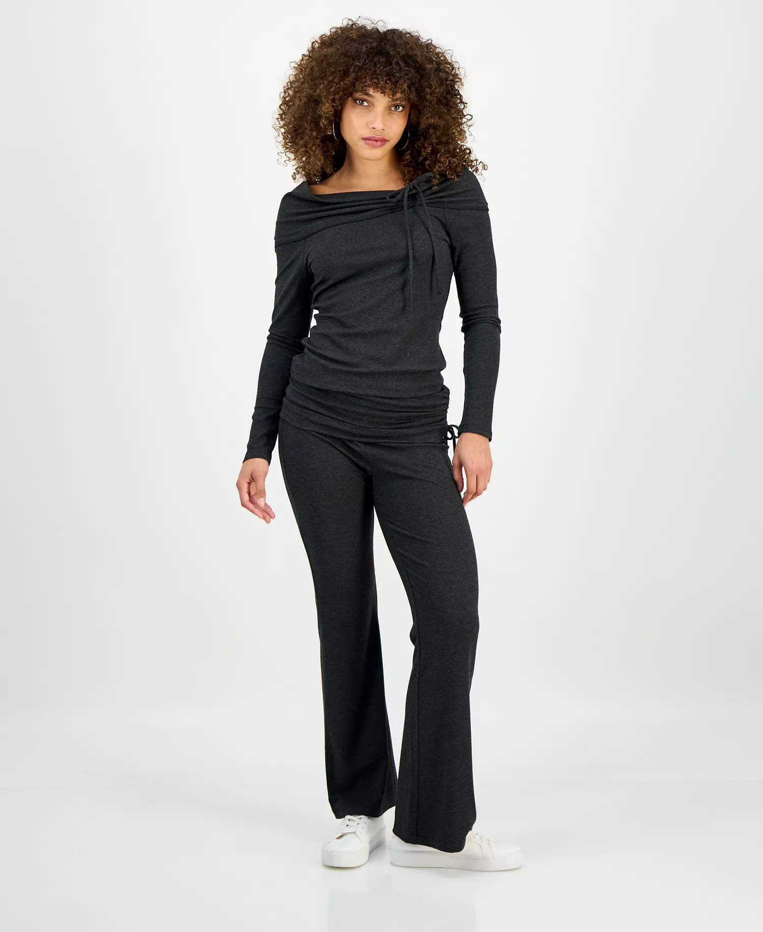 mni-646b7234c06532ef6dafac3a90dde703 Petite Foldover-Waist Drawstring Wide-Leg Pants, Macy's Exclusive