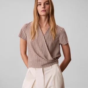 Women's Printed Wrap Top